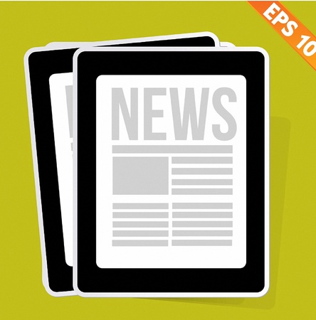 News on tablet - Vector illustration のイラスト素材