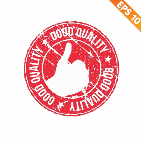  Rubber stamp with quality word - Vector illustration のイラスト素材