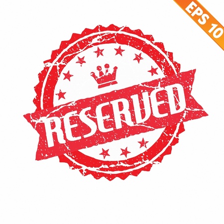  Rubber stamp reserved - Vector illustration のイラスト素材