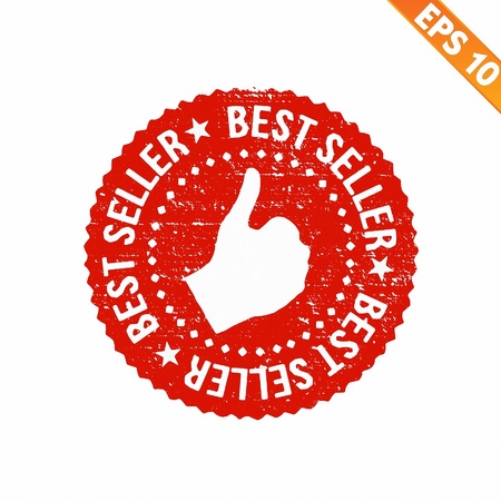 Grunge best seller guarantee rubber stamp  - Vector illustration のイラスト素材