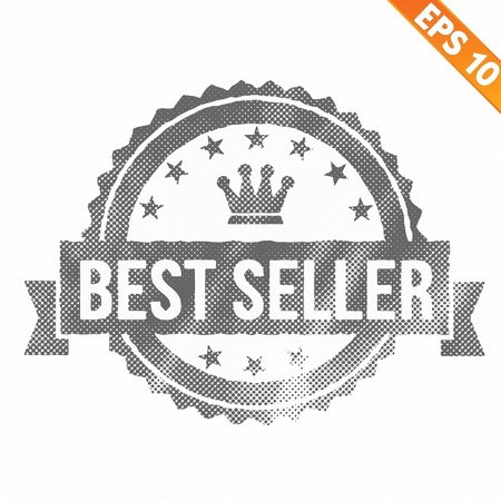 Grunge best seller guarantee rubber stamp  - Vector illustrationのイラスト素材