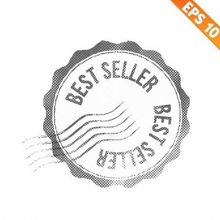 Grunge best seller guarantee rubber stamp  - Vector illustrationのイラスト素材