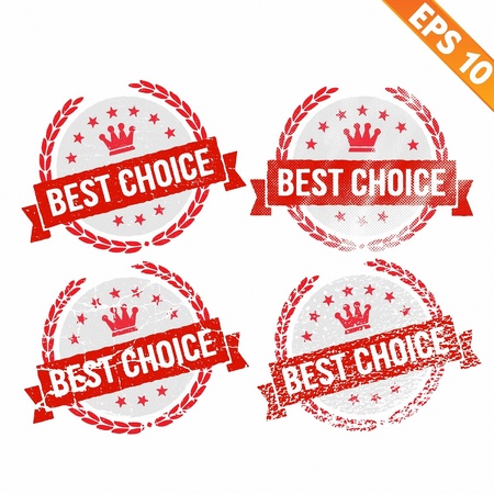  Rubber stamp best chocie - Vector illustration - EPS10のイラスト素材