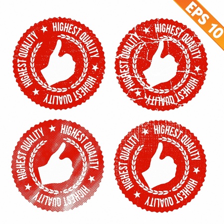  Rubber stamp highest quality - Vector illustration のイラスト素材