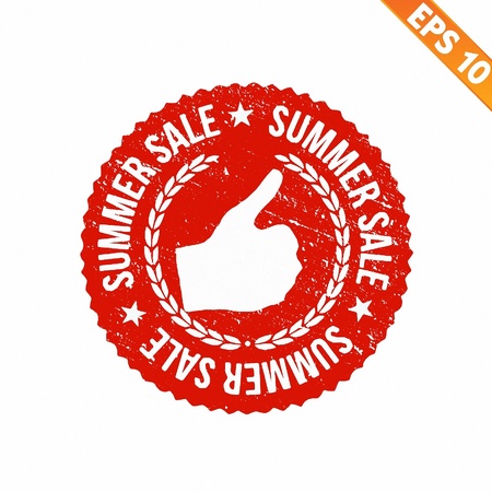  Rubber stamp summer sale - Vector illustration - のイラスト素材
