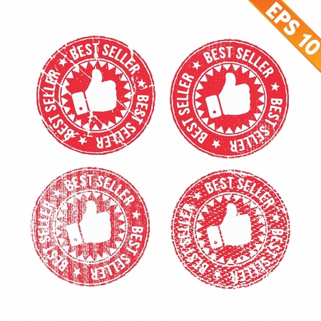  Rubber stamp Best sale - Vector illustration - のイラスト素材