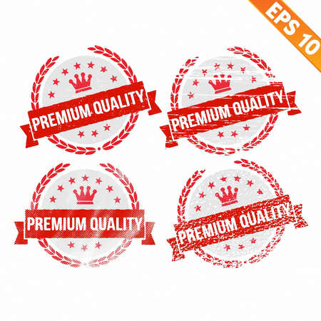  Rubber stamp premium quality - Vector illustration のイラスト素材