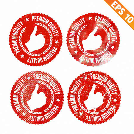  Rubber stamp premium quality - Vector illustration のイラスト素材