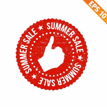  Rubber stamp summer sale - Vector illustration のイラスト素材