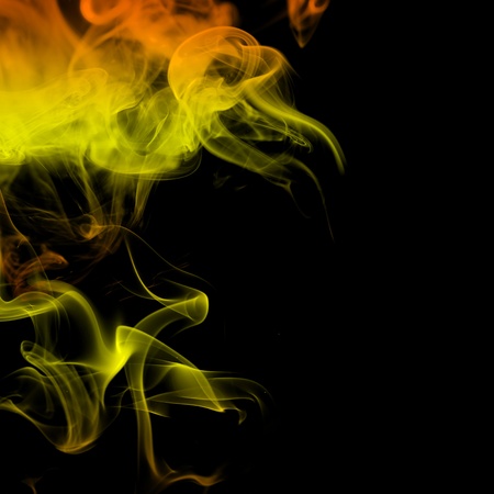 Smoke on black backgroundの写真素材