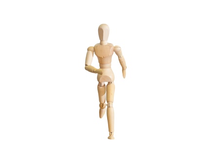 Wooden model in the crowd for human resource conceptの写真素材
