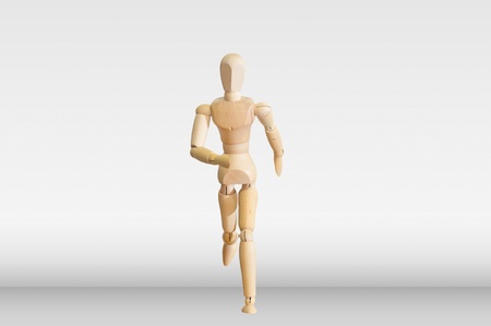 Wooden model in the crowd for human resource conceptの写真素材