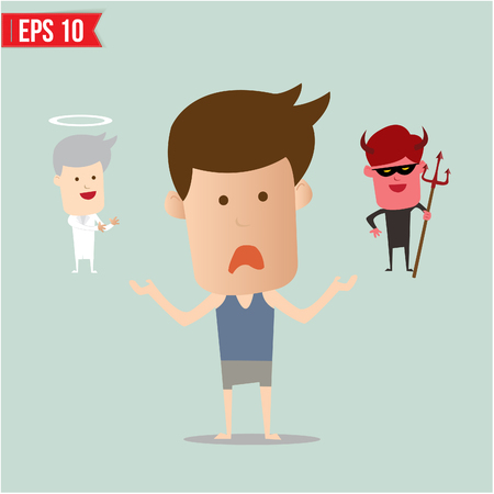 Business man select choice - Vector illustration のイラスト素材
