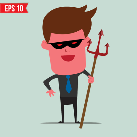 Devil Business man  - Vector illustrationのイラスト素材