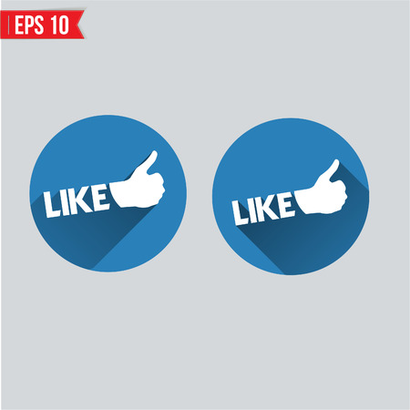 Flat design sale discount guarantee or like sign long shadow design - Vector illustration のイラスト素材