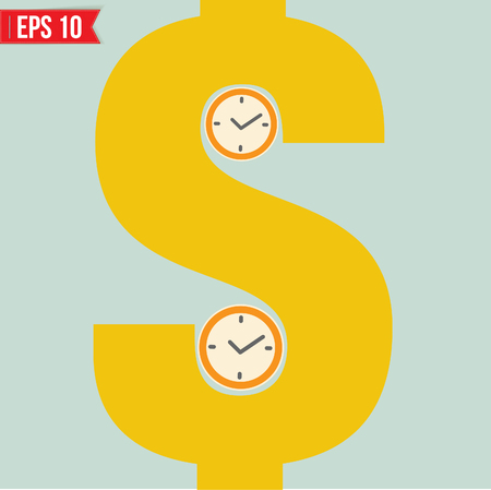 Time is money - Vector illustrationのイラスト素材