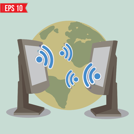 Wireless communication - Vector illustration - EPS10 のイラスト素材