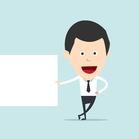 Business man show board のイラスト素材
