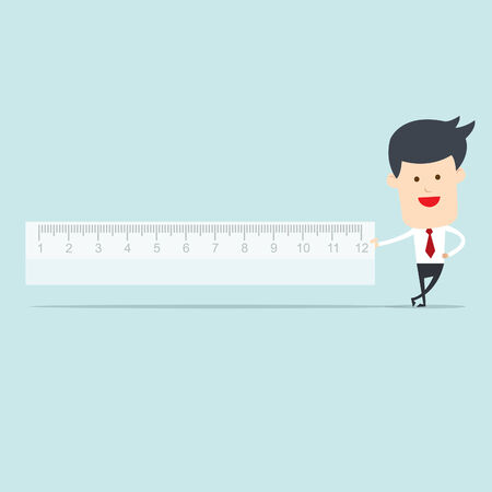 Business man user ruler measure のイラスト素材