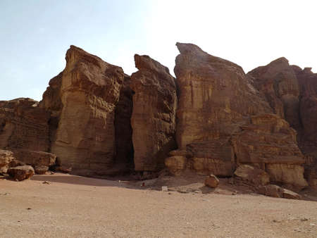 Solomon's Pillars in Timna Park Israelの写真素材
