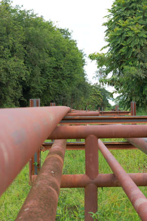 Oil and Gas pipe line crude transferの写真素材