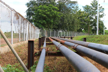 Oil and Gas pipe line crude transferの写真素材