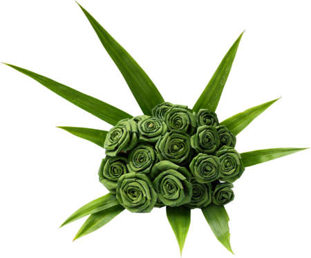 Isolate Flower made from pandan leafの写真素材