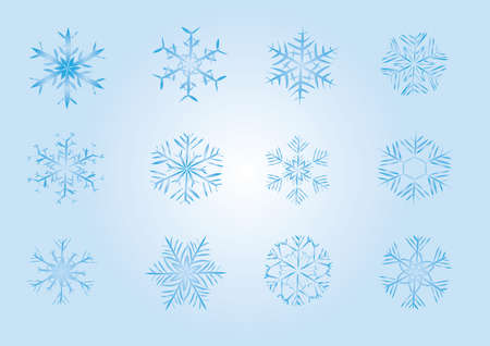 Snowflakes iconsのイラスト素材