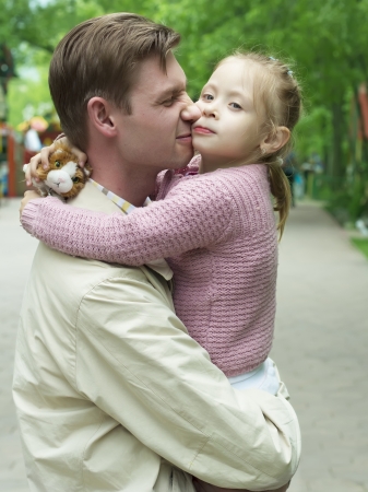 Father playing with daughterの写真素材