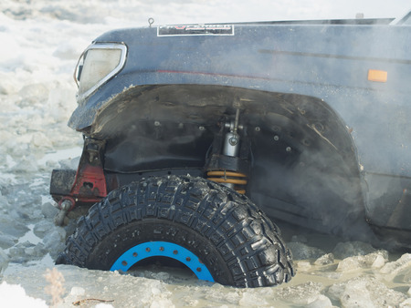 ALMATY, KAZAKHSTAN - DECEMBER 16: Maslow Cup off road festival at Independence Day of Kazakhstan in...