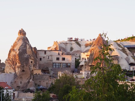 Point view of sunset landscape at Cappadocia, Turkey, Goremeの写真素材
