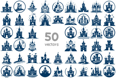 Big set of European landmarks and symbols. Vector illustration.のイラスト素材
