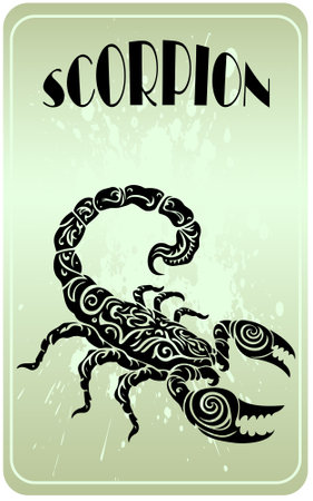 Scorpion.Vector illustration ready for vinyl cutting.Vinyl Ready.のイラスト素材