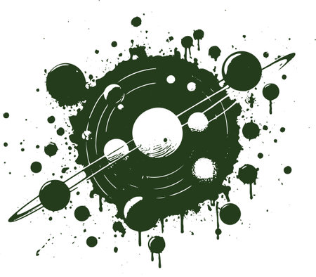 Abstract grunge background with space elements. Vector illustration. Eps 10のイラスト素材