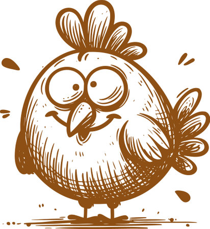 Cute chicken.Chicken.Vector illustration ready for vinyl cutting.のイラスト素材