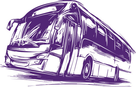 Bus.Vector illustration ready for vinyl cutting.T-shirt design.のイラスト素材