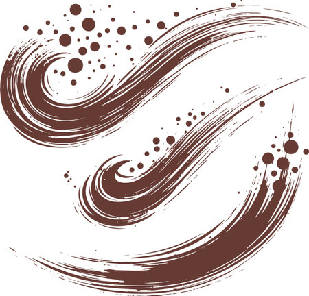 Graphic swirls and drops abstract image in minimalismのイラスト素材