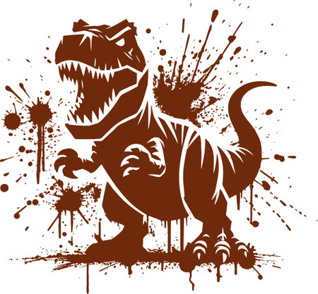 Triceratops dinosaur. Vector illustration ready for vinyl cutting.のイラスト素材