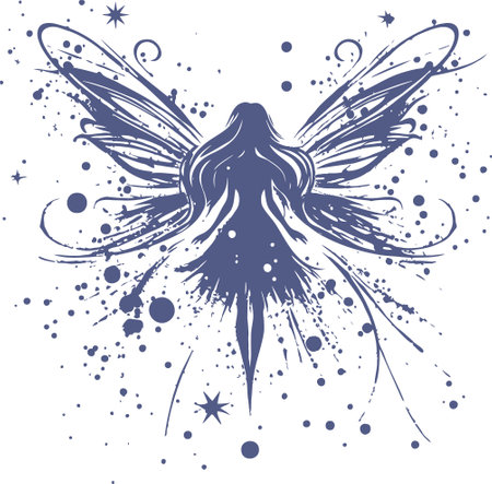 Abstract butterfly on a white background with splashes. Vector illustration.のイラスト素材