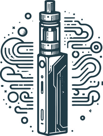 Vape.Vector illustration ready for vinyl cutting or t-shirt design.のイラスト素材