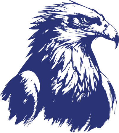 Eagle.Vector illustration ready for vinyl cutting. File contains no gradients.のイラスト素材