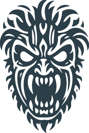Tribal Lion.Vector illustration ready for vinyl cutting.\""のイラスト素材