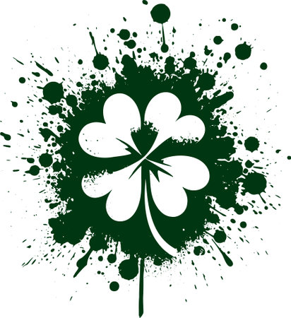St. Patrick's Day background with clover. Vector illustration.のイラスト素材
