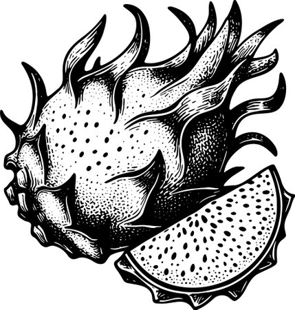 Tattoo art, sketch illustration of a hawthorn.のイラスト素材