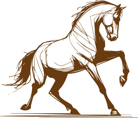 Horse.Horse.Vector illustration ready for vinyl cutting.のイラスト素材