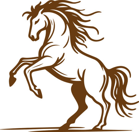 Horse.Vector illustration ready for vinyl cutting. Isolated on white backgroundのイラスト素材