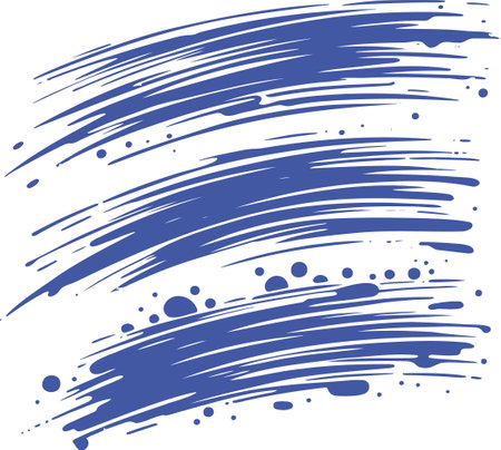 Abstract stencil vector elements of artistic splashes and brush strokesのイラスト素材