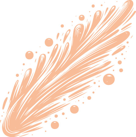 Dynamic Abstract Peach Splash Compositionのイラスト素材