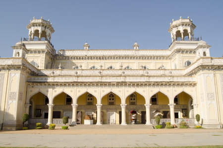 Southern facade at the historic Chowmahalla Palace in Hyderabad, India   Built hundreds of years ago for the ruling Nizams のeditorial素材