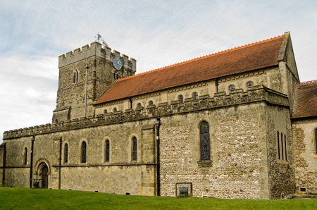 View of the historic church of St Peter in the centre of Petersfield, Hampshire のeditorial素材